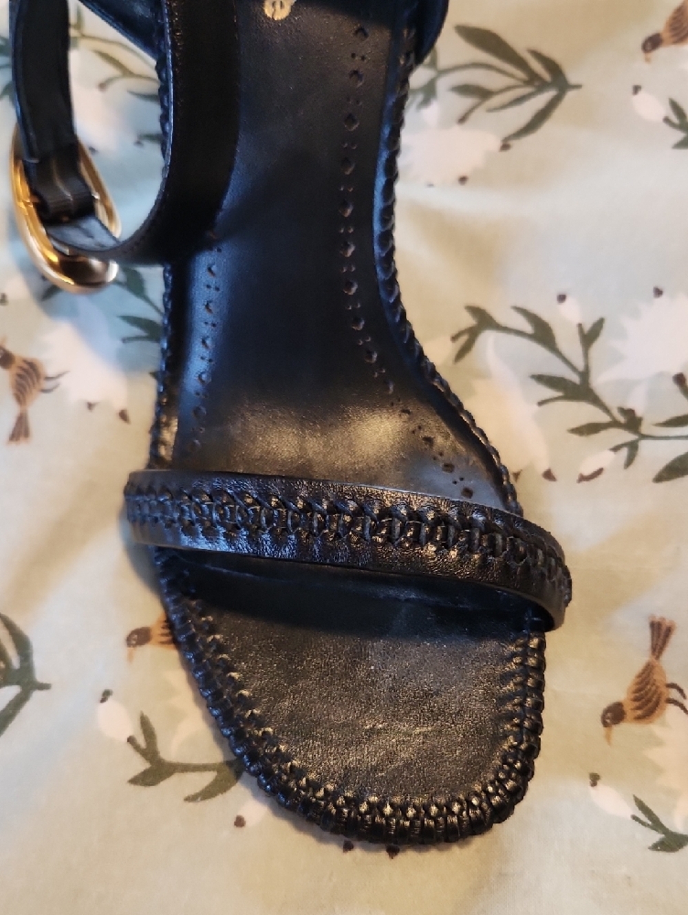 Larroude Black Women's Braided Strap Heeled Sandals-NWOT - Picture 4 of 4